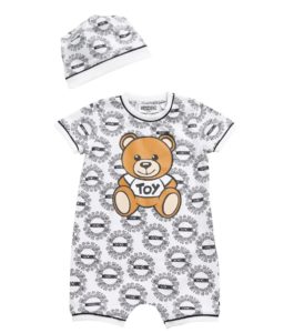 Kids' Allover Logo Romper & Hat