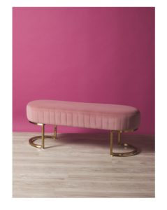 17x47 Velvet Upholstered Zamora Bench