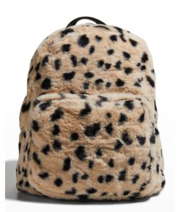 Kid's Furry Animal-print Backpack