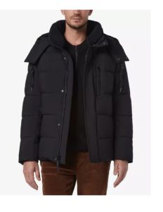 Men's Howe Quilted Puffer Jacket with Removable Hood & Fleece Trim