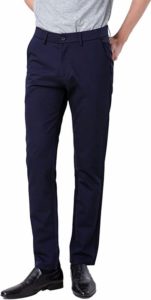 Plaid&plain Men’s Slim Fit Dress Pants Stretch Dress Pants