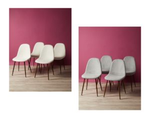 4pk 34in Lynia Upholstered Dining Chairs