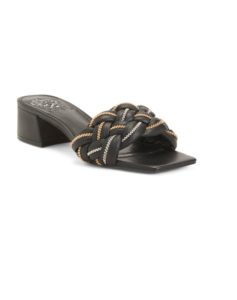 Sondos Braided Band Sandals with Leather Sole