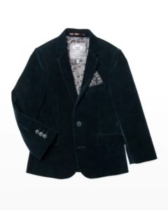 Boy's Velvet Suit Blazer, Size 4-7