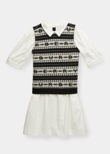 Girl's Sibilla Fair Isle Combo Dress, Size 3-14