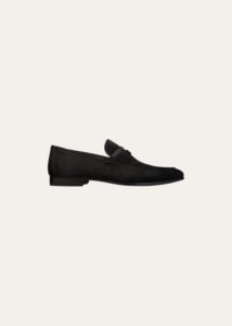 Men's Suede and Leather Penny Loafers