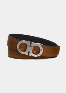 Men's Reversible-adjustable Leather Gancini Belt