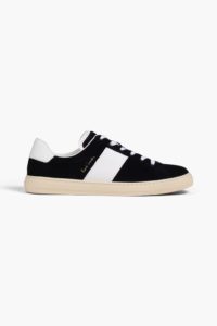 Hansen Leather-trimmed Suede Sneakers