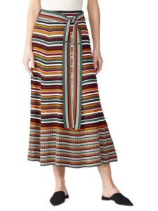 Striped Maxi Wrap Skirt