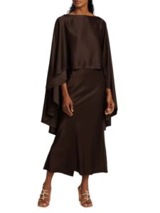 Mixed Media Cape Dress