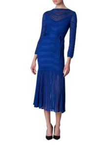 Chevron Fringed Midi Dress