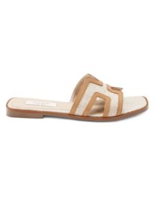 Hunnie Contrast Trim Flat Sandals