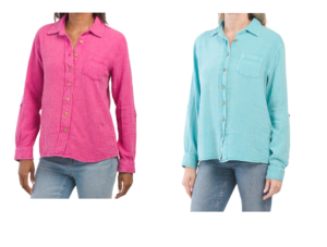 Gauze Button Up Shirt