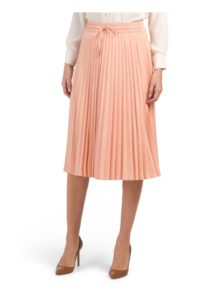Pull on Drawstring Pleated Skirt