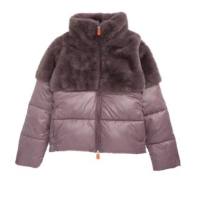 Kids' Callie Faux Fur Contrast Puffer Jacket