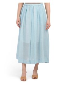 Woven Pleated Skirt