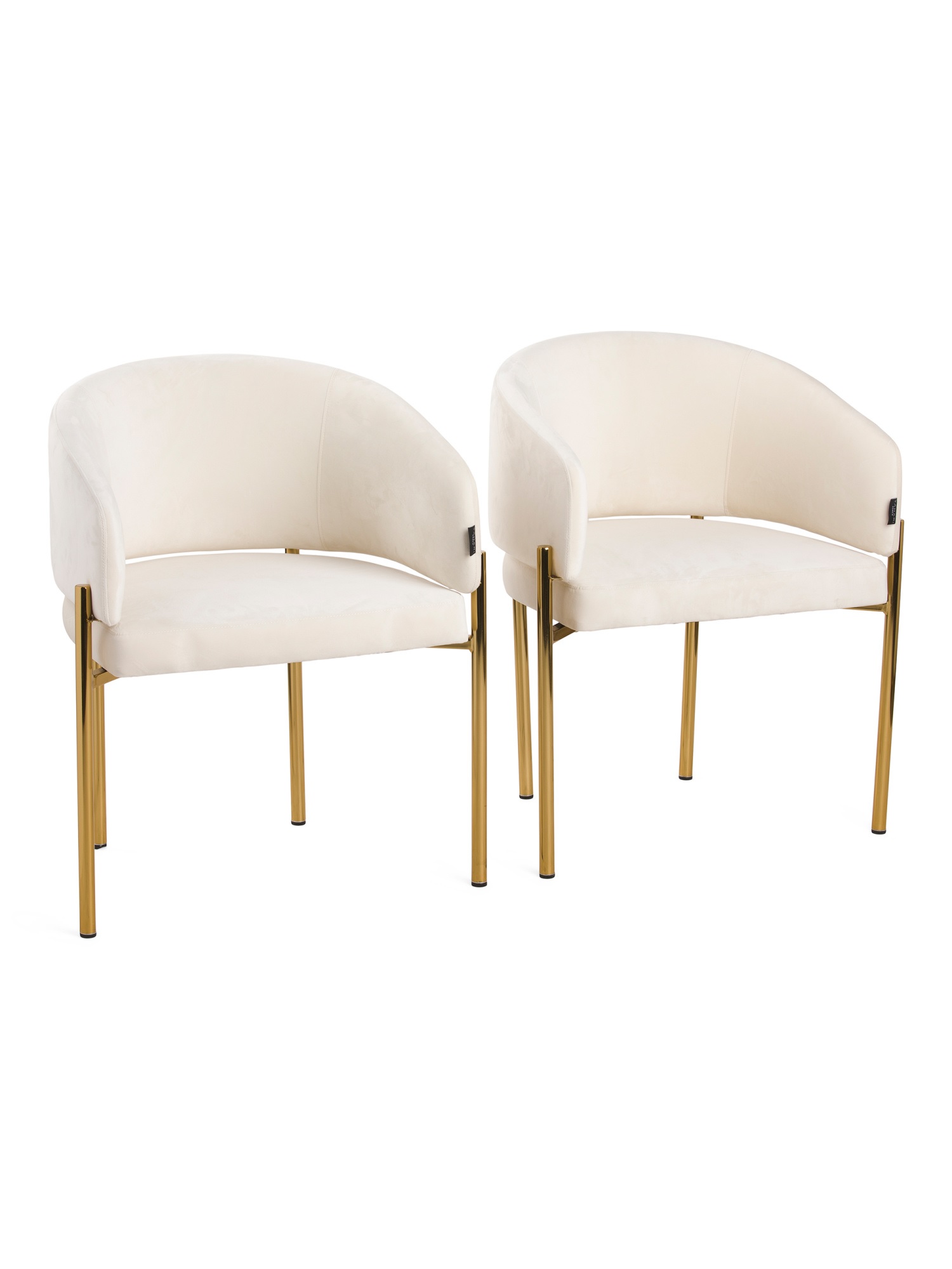 Sale on Tahari Set of 2 Isa Round Back Velvet Dining Chairs