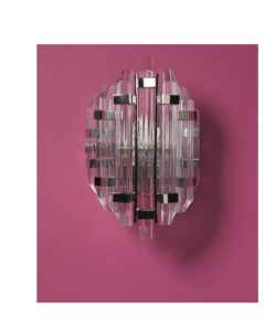 11in Nickel and Acrylic Wall Sconce
