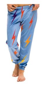 Bolt Velvet Sweatpants in Blue