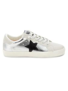 Zaria Snake Embossed Leather Sneakers