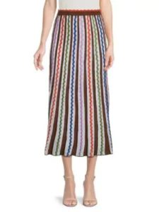 ​striped Knit Maxi Skirt