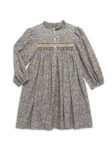 Little Girl's & Girl's Robe Smockée Tasmin Dress