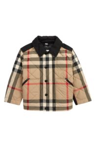 Kids' Check Diamond Quilted Jacket