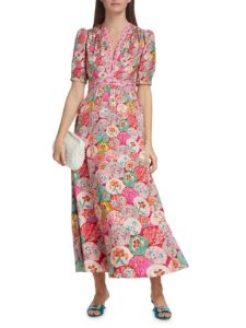 Tabitha Floral Silk Maxi Dress