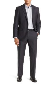 Haxby Regular Fit Charcoal Wool Suit