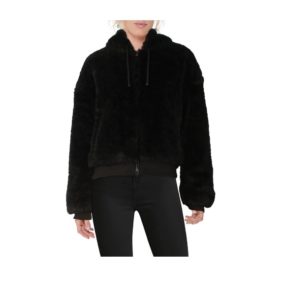 Womens Faux Shearling Lightweight Faux Fur Coat