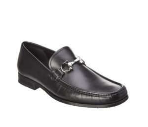 Gancini Reversible Bit Leather Loafer Size 9-10