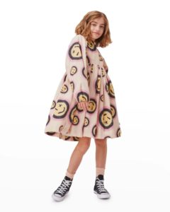 Girl's Caly Happy Face Dress, Size3-4