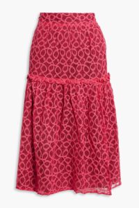 Hydee Ruffle-trimmed Cotton-blend Crocheted Lace Skirt