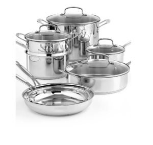 Chef's Classic Stainless Steel 11 Piece Cookware Set