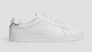 Stacey Snake Effect-trimmed Leather Sneakers