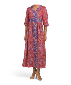 Twin Print Maxi Dress