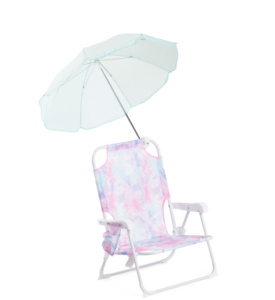 Folding Beach Chair with Cup Holder and Umbrella