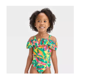 Toddler Girls' Leaf One Piece Swimsuit - 12m-5y