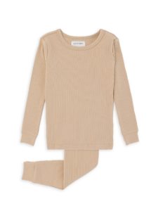 Girl's Rib-knit 2-piece Pajama Set
