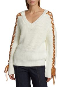 Selina Lace Tie Knit Sweater