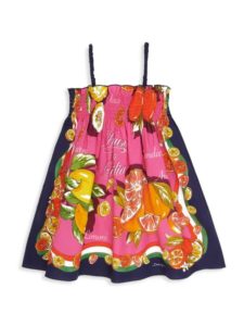 Little Girl's & Girl's Citrus Print Dress