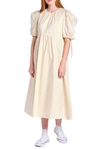 Cotton Poplin Midi Dress