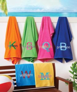 Personalized Planet | Small Initial Personalized Cotton Beach Towel