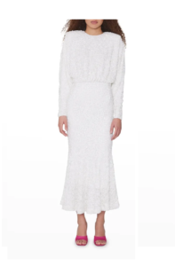 Billan Sequined Long-sleeve Maxi Dress