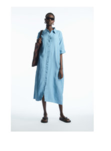 Belted Linen Shirt Dress