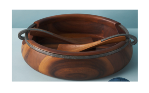 3pc Wood Salad Bowl with Serving Spoons