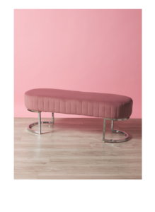 17x45 Velvet Zamora Modern Bench