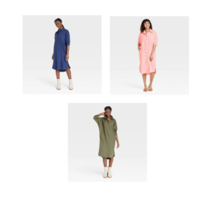 Women's Long Sleeve Button-down Shirtdress