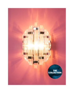 11in Nickel and Acrylic Wall Sconce