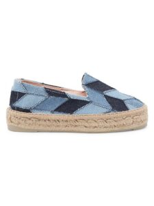 Patchwork Denim Double-sole Espadrilles